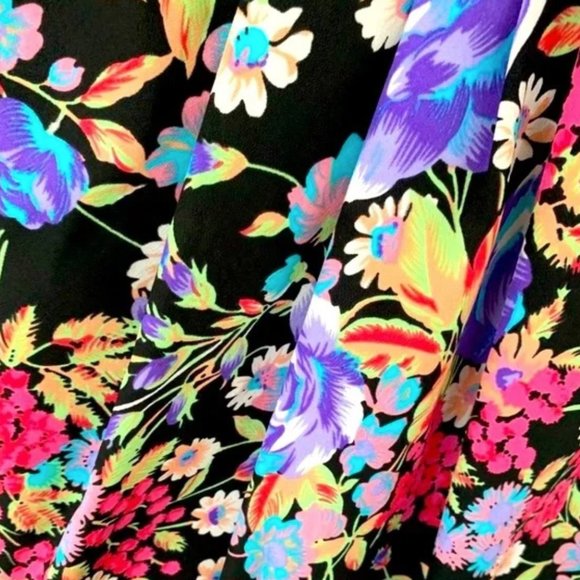 Yumi Kim Floral Mini Dress - Black, Purple, Red - Picture 4 of 6